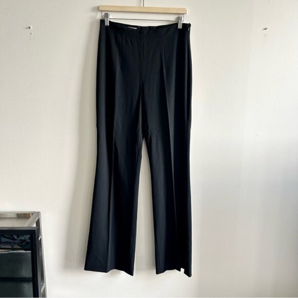 VINTAGE Escada Black Wide Leg Wool Blend Pants Size 40 - Picture 5 of 6